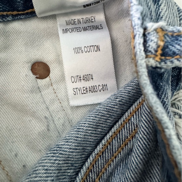 Agolde Distressed Jean Shorts Size 24 - Picture 5 of 12